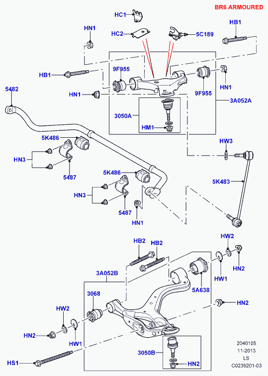 Land Rover RBX500432 - Сайлентблок, рычаг подвески колеса unicars.by