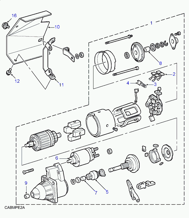 Land Rover ERR5009E - Motor-starter engine, Bosch, Engine Code 12L 2.5 TDI Manual - Ge unicars.by