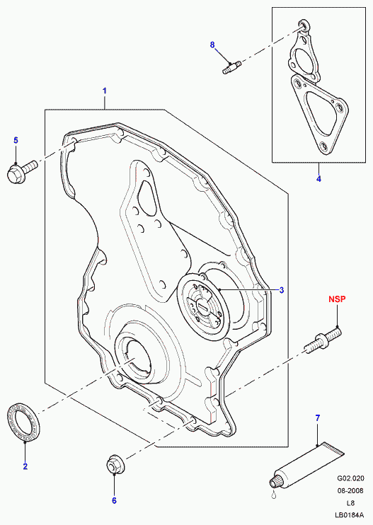 Rover LR004384 - Прокладка, картер рулевого механизма unicars.by