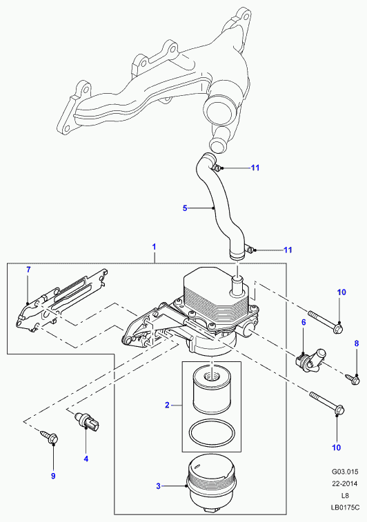 Land Rover LR004447 - Комплект прокладок, двигатель unicars.by