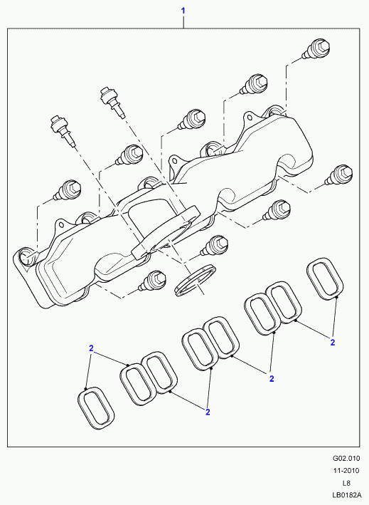 Rover LR018370 - Прокладка, впускной коллектор unicars.by