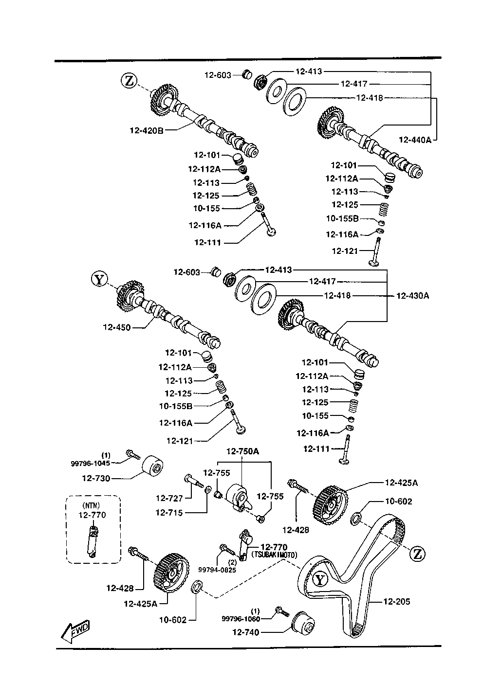 Daihatsu BP01-10-602A - Уплотняющее кольцо, коленчатый вал unicars.by