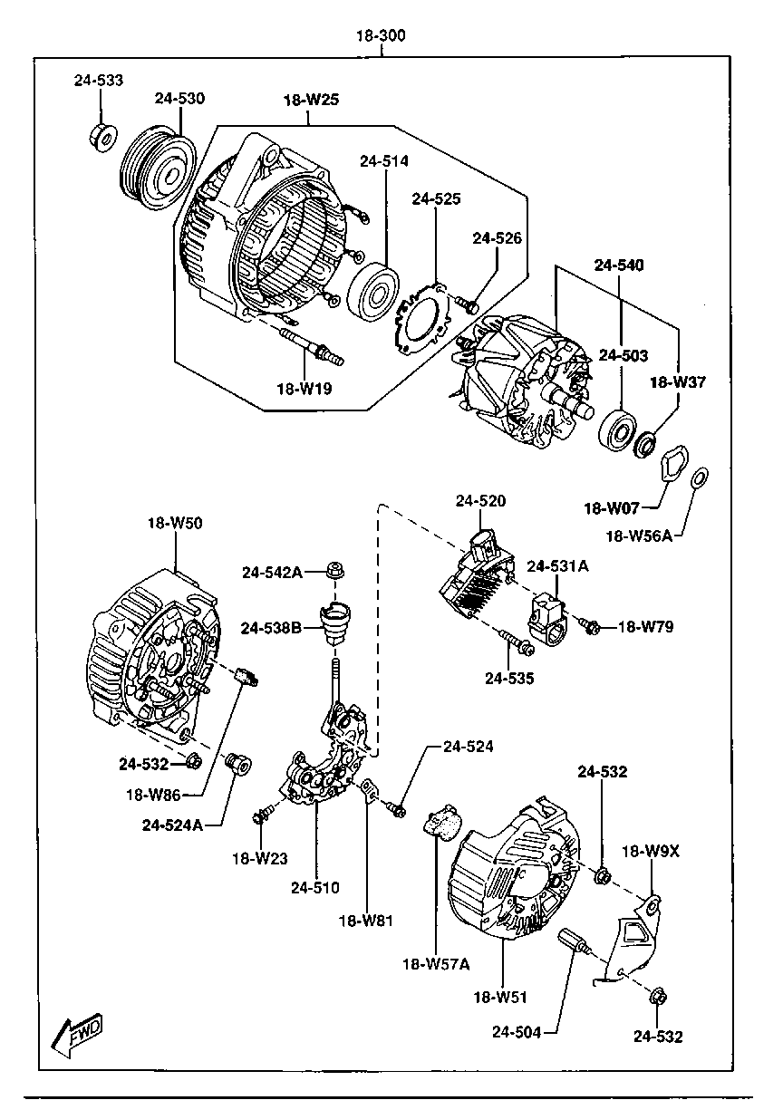 MAZDA KL47-18-W51 - Регулятор напряжения, генератор unicars.by