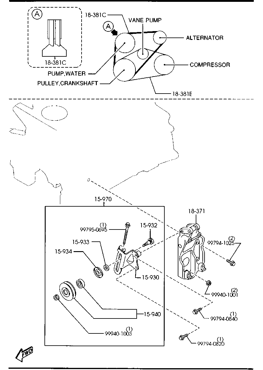 FORD AUSTRALIA WLL7-15-908A - Клиновой ремень, поперечные рёбра unicars.by