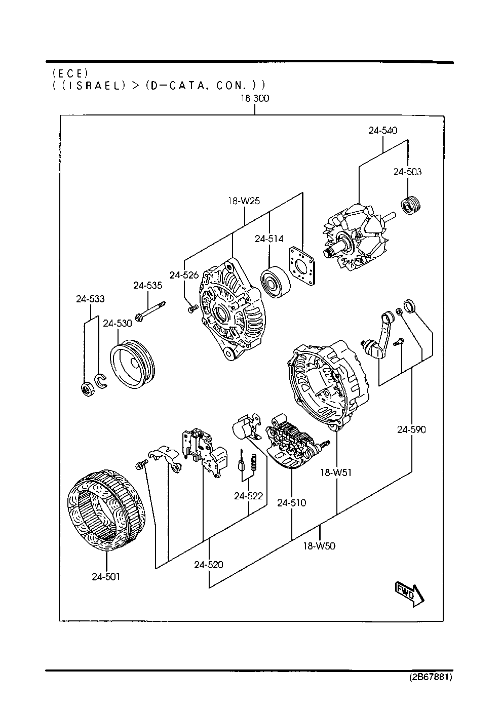 MAZDA ZM39-18-300 - Генератор unicars.by