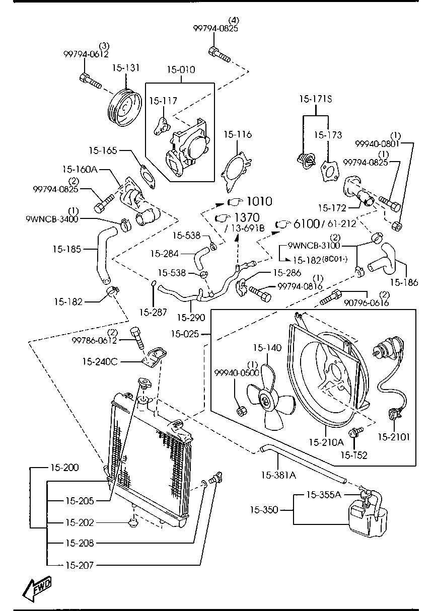 KIA B3C7-15-010 - Водяной насос unicars.by