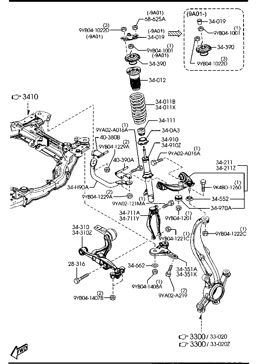 FORD GS1D-34-250A - Сайлентблок, рычаг подвески колеса unicars.by