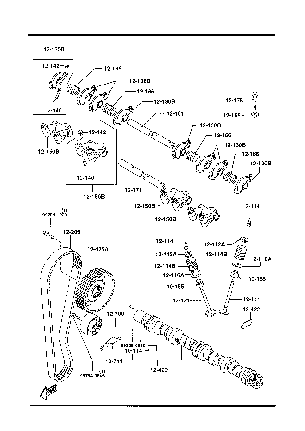 MAZDA B630-12-700E - Натяжной ролик, зубчатый ремень ГРМ unicars.by