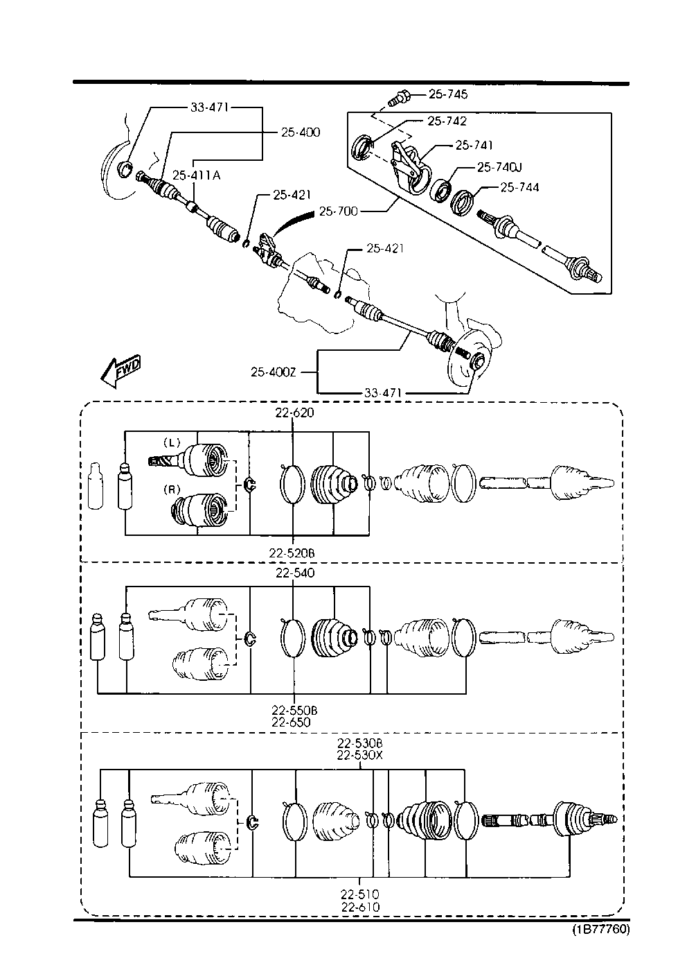 Mercury FA13-22-510B - Шарнирный комплект, ШРУС, приводной вал unicars.by