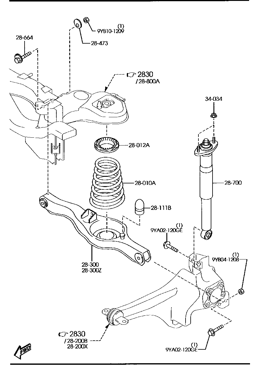 MAZDA BP4K-28-473A - Чаша холостого хода, балка моста unicars.by