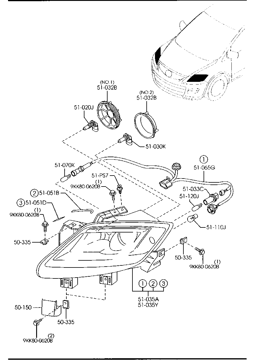 MAZDA 9970-37-650 - Лампа накаливания, фара дальнего света unicars.by