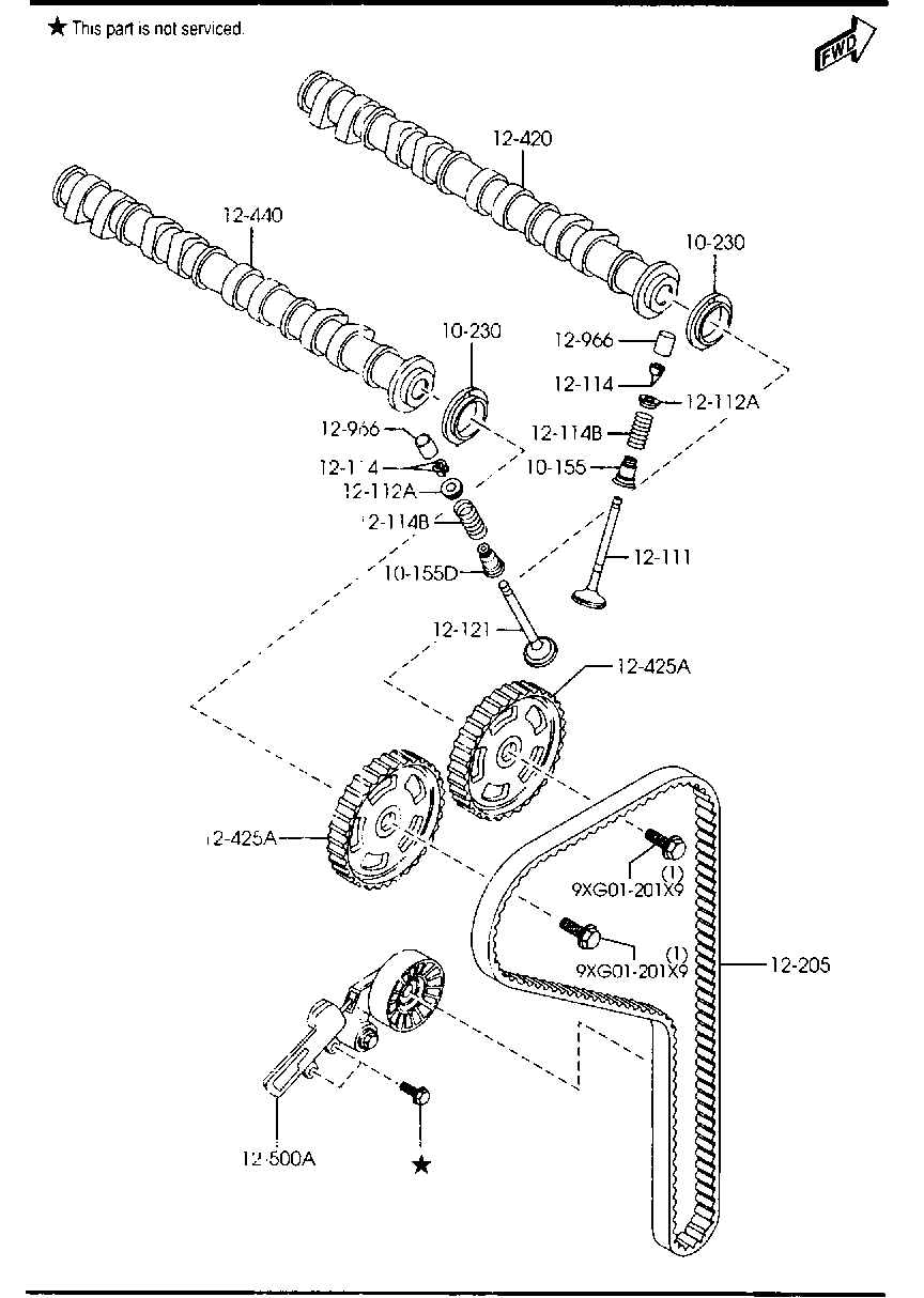 FORD C401-12-500 - Комплект зубчатого ремня ГРМ unicars.by