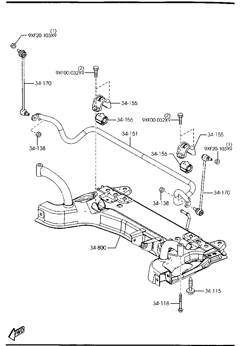 FORD DD32-34-170 - Тяга / стойка, стабилизатор unicars.by