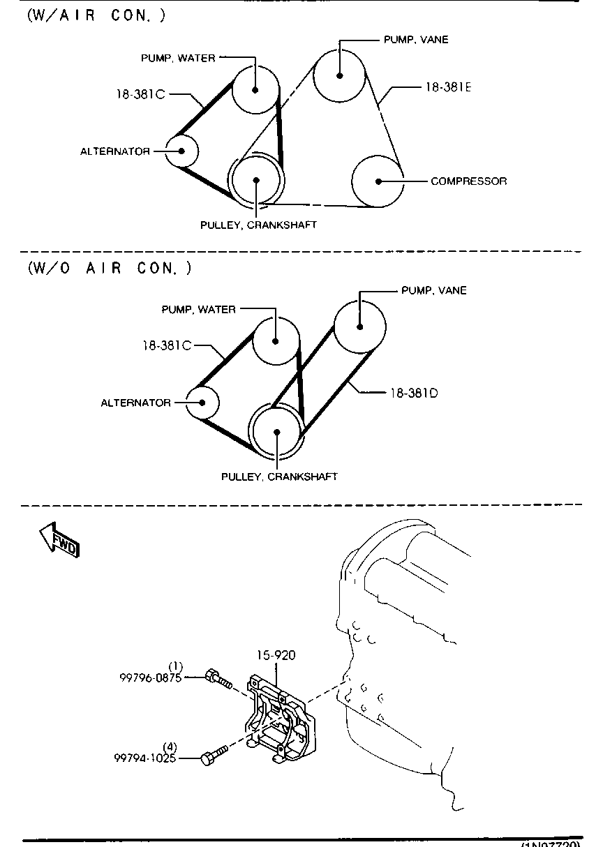 MAZDA BPE8-15-909A - Поликлиновой ремень unicars.by