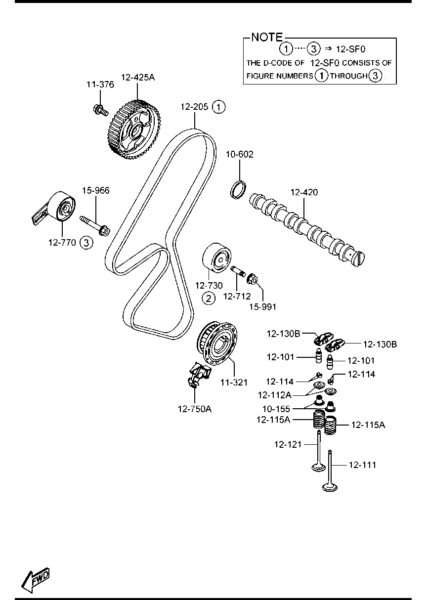 MAZDA Y656-12-770 - Натяжной ролик, зубчатый ремень ГРМ unicars.by