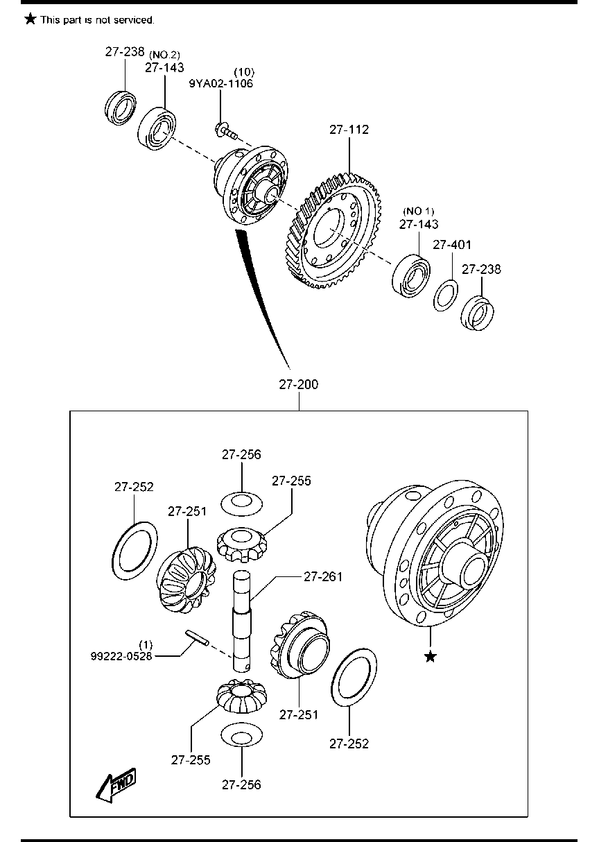 MAZDA F003-27-238C - Уплотняющее кольцо, дифференциал unicars.by