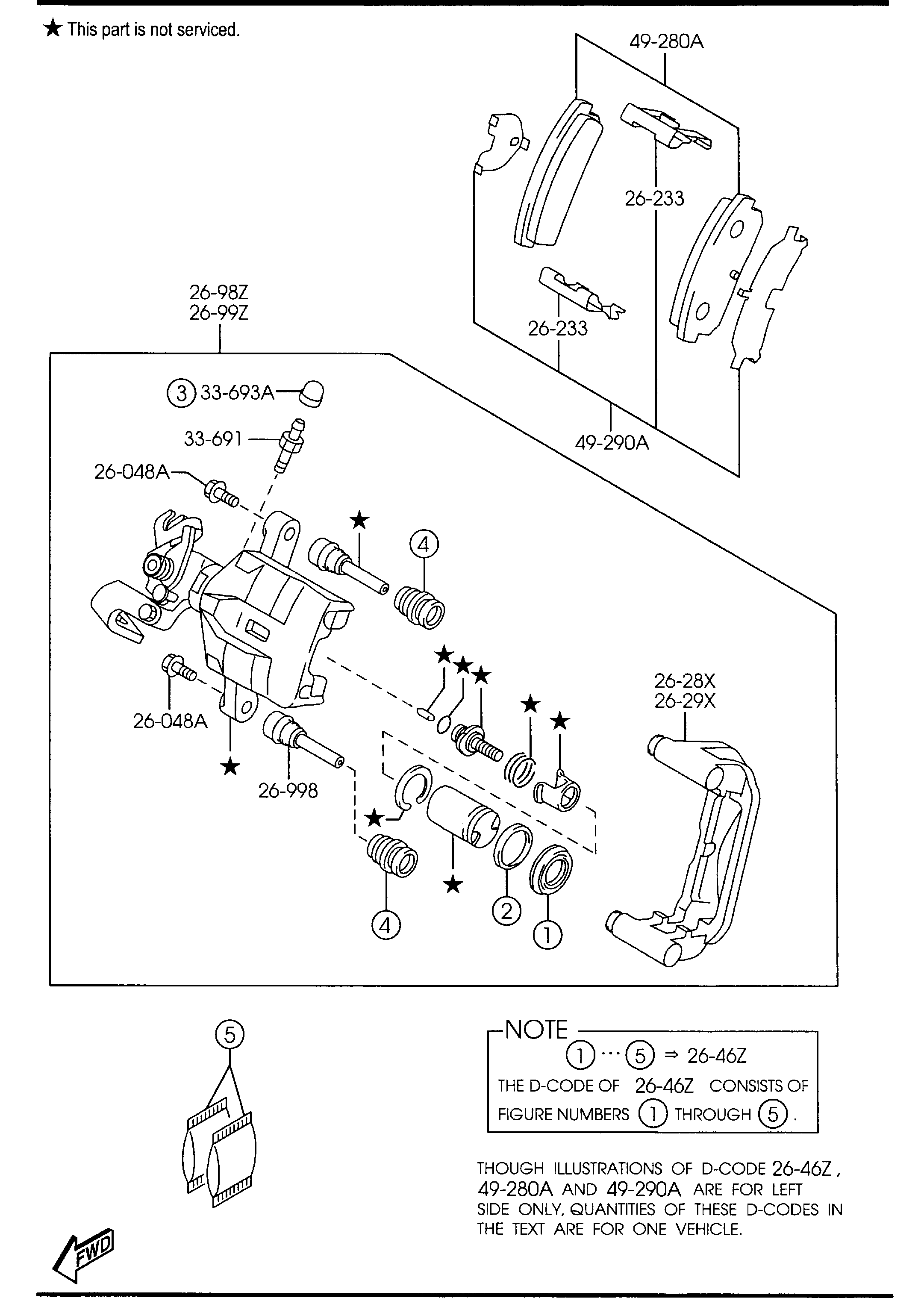 MAZDA GPYA-26-49ZA - Тормозные колодки, дисковые, комплект unicars.by