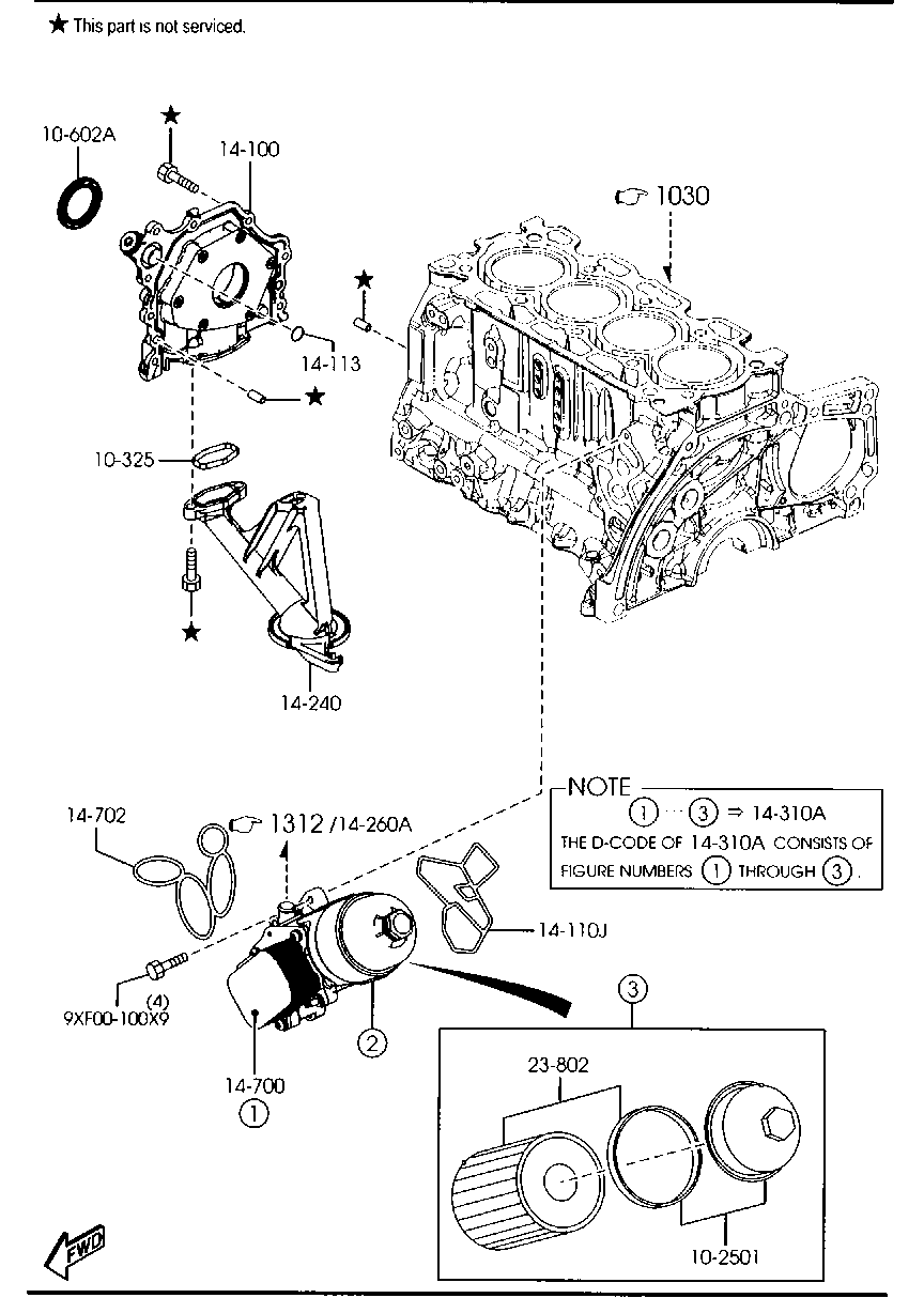 MAZDA Y401-14-700 - Масляный радиатор, двигательное масло unicars.by