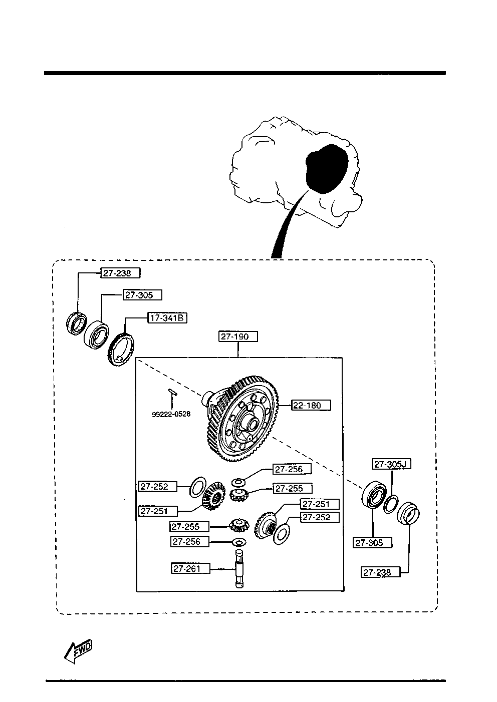 MAZDA F003-27-238A - Уплотняющее кольцо, дифференциал unicars.by