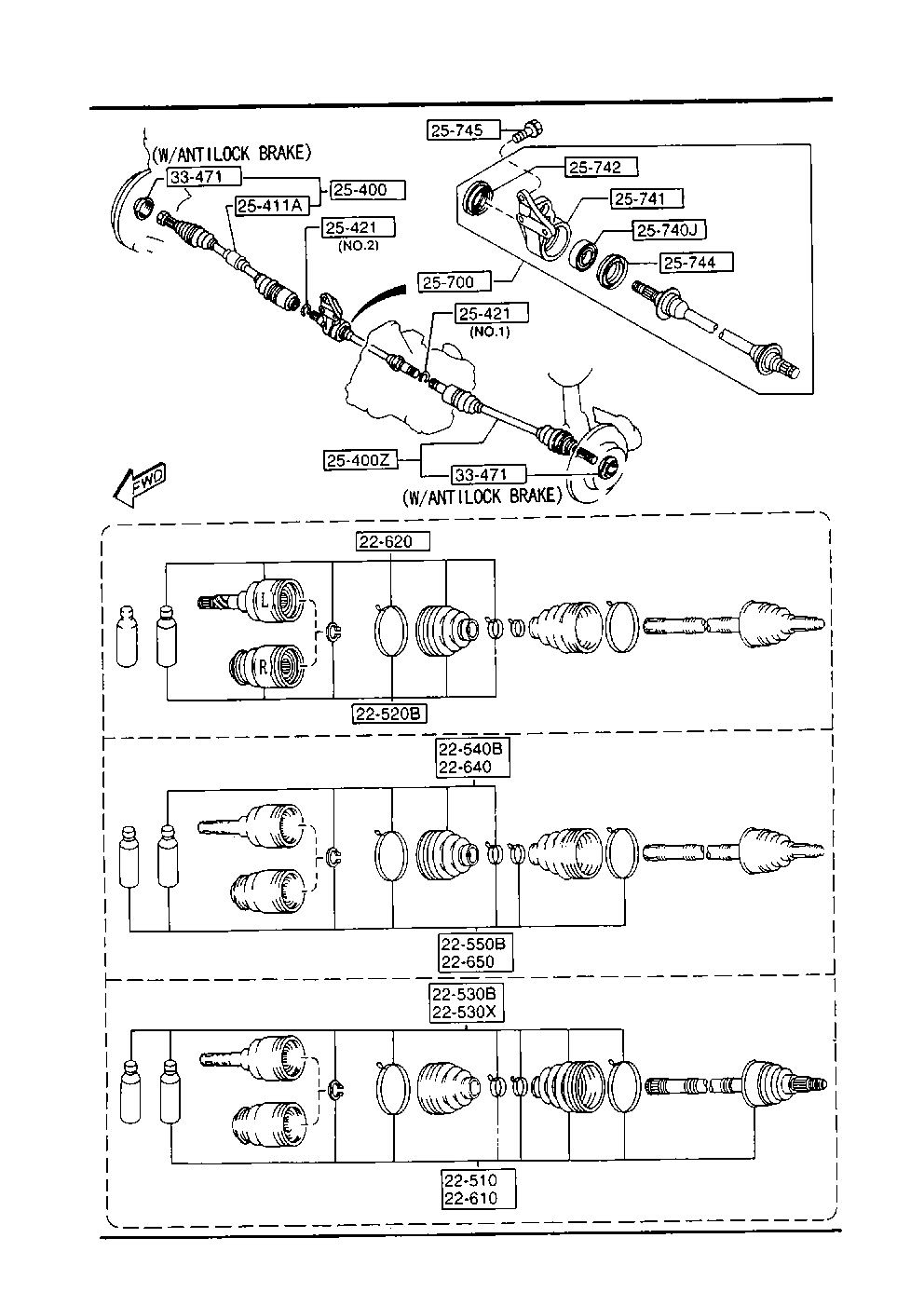 MAZDA F061-22-530A - Пыльник, приводной вал unicars.by