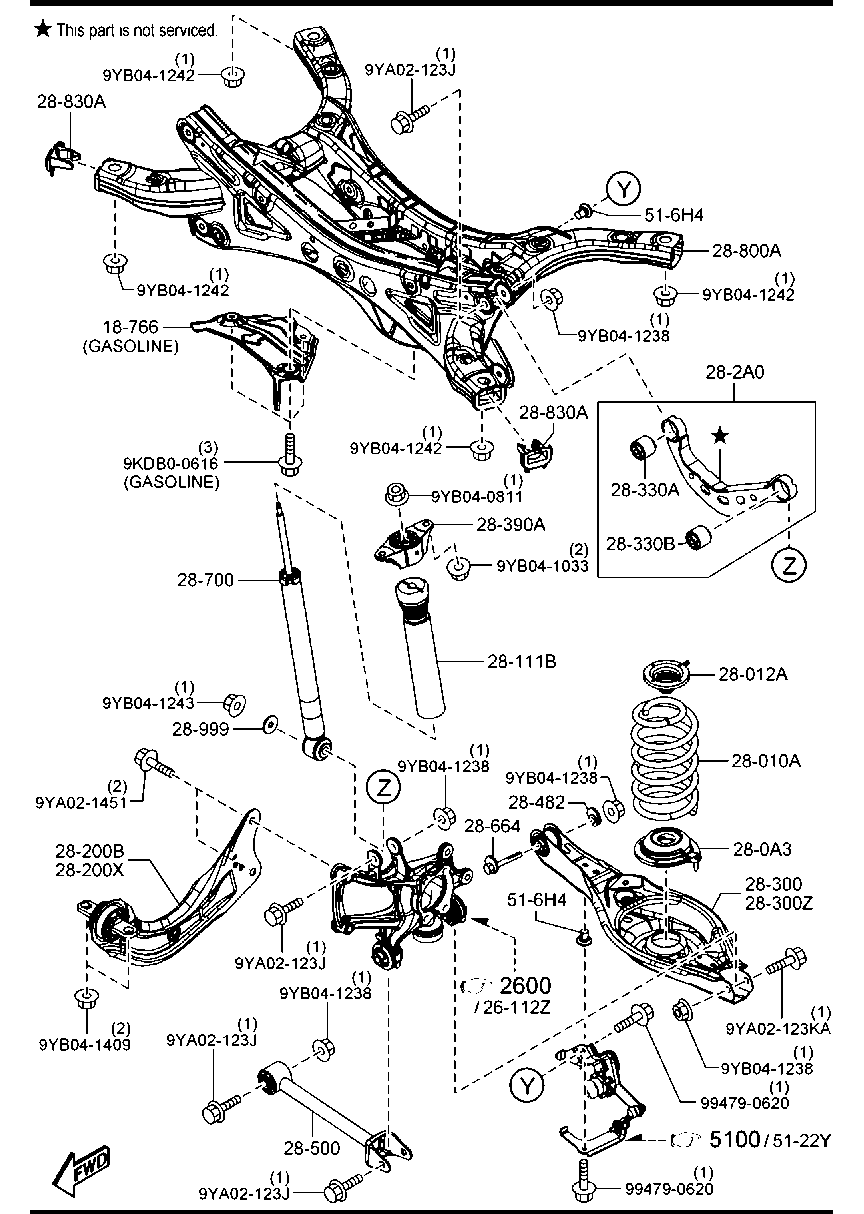 MAZDA BJS7-28-480 - Сайлентблок, рычаг подвески колеса unicars.by