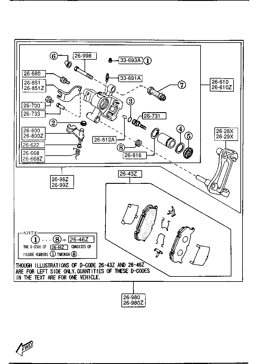 Suzuki GAYE-26-43ZA - Тормозные колодки, дисковые, комплект unicars.by