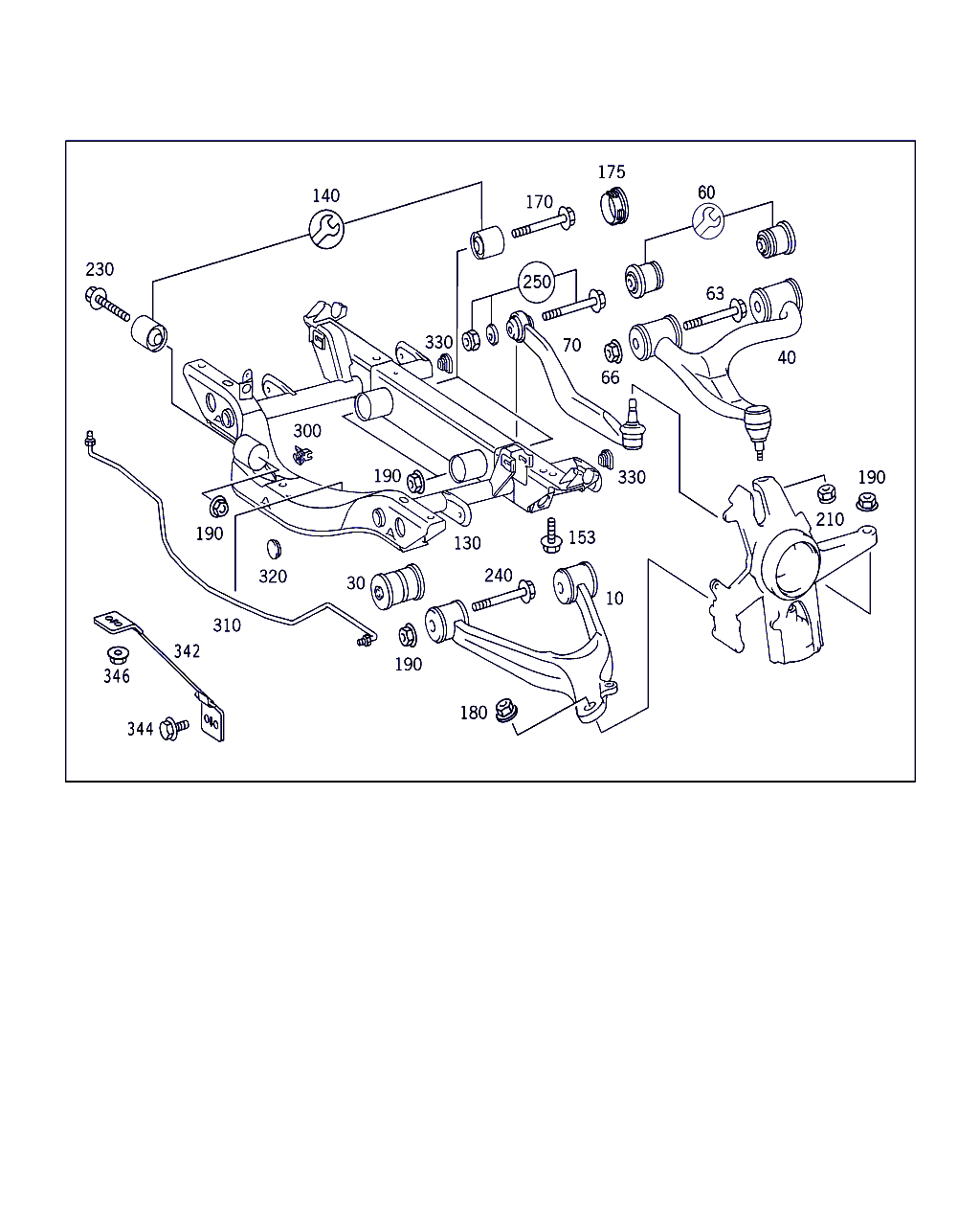 Mercedes-Benz A 163 333 01 72 - Ремонтный комплект, рычаг подвески unicars.by