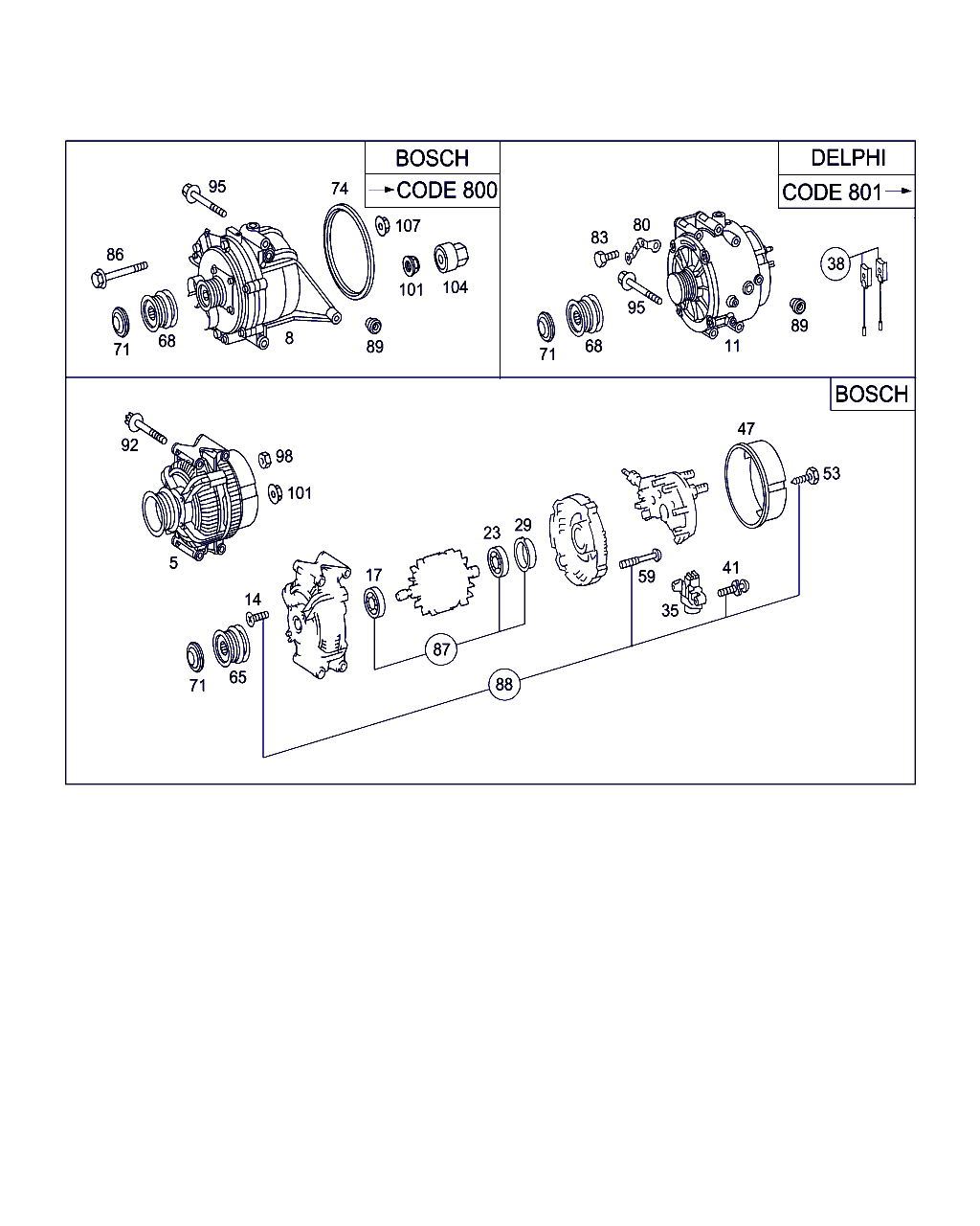 Mercedes-Benz A 611 150 01 60 - Шкив генератора, муфта unicars.by