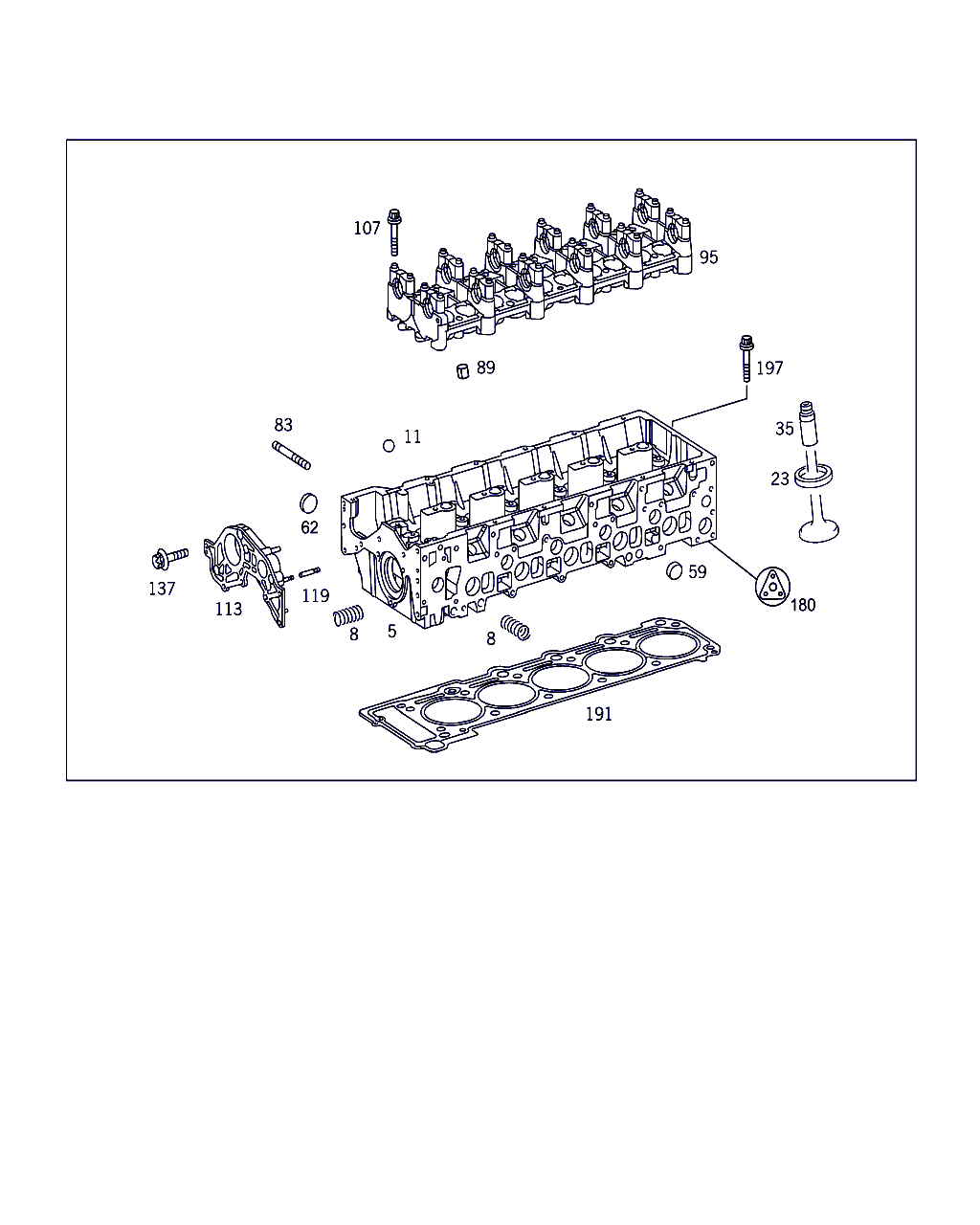 Mercedes-Benz A 612 010 18 20 - Комплект прокладок, головка цилиндра unicars.by