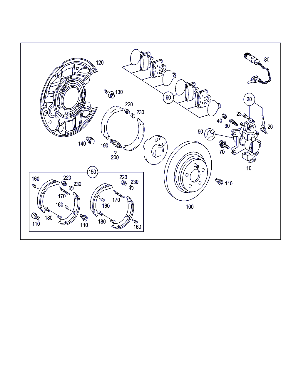 Mercedes-Benz A 203 423 07 98 - Тормозной суппорт unicars.by