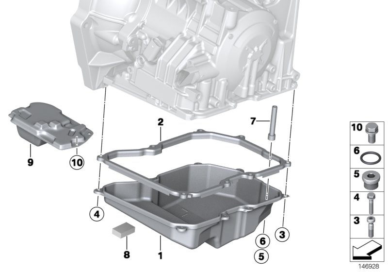 BMW 24 11 7 566 356 - Прокладка, масляный поддон автоматической коробки передач unicars.by