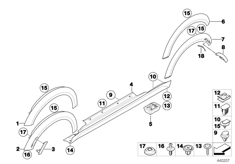 BMW 07 13 0 702 966 - Заклёпка unicars.by