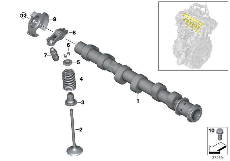 BMW 11347633699 - Впускной клапан unicars.by