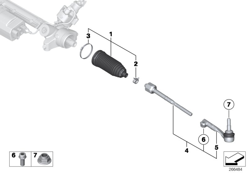 BMW 32 10 6 854 733 - Рулевая тяга unicars.by