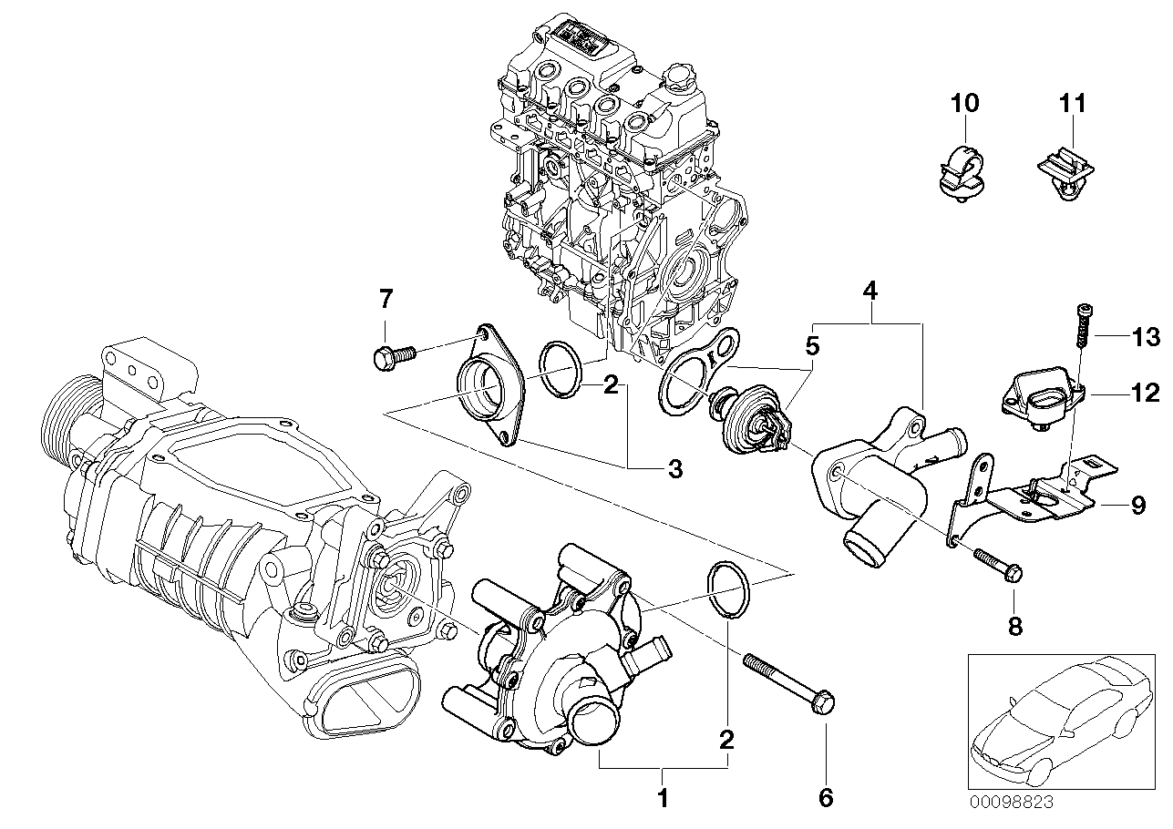 BMW 11 53 7 596 787 - Термостат охлаждающей жидкости / корпус unicars.by