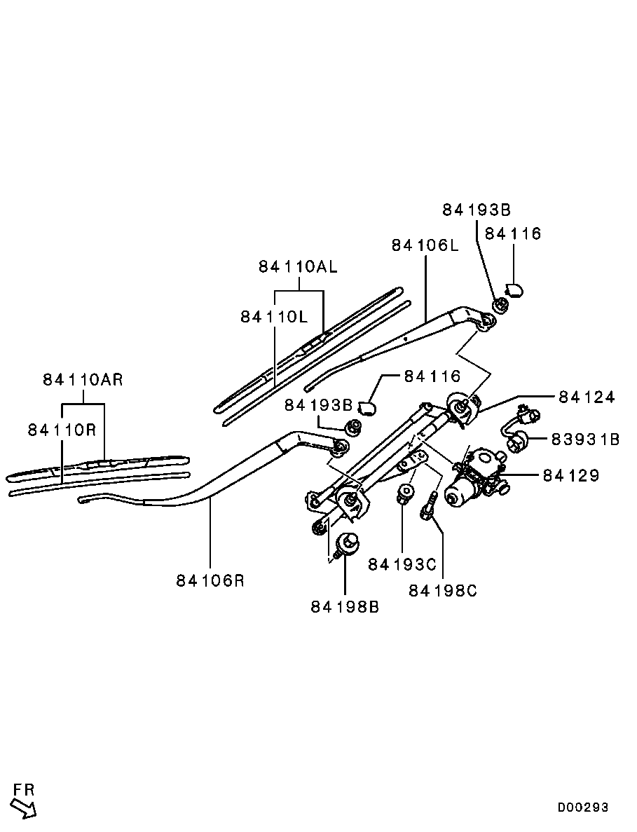 Mitsubishi 8250B026 - Щетка стеклоочистителя unicars.by