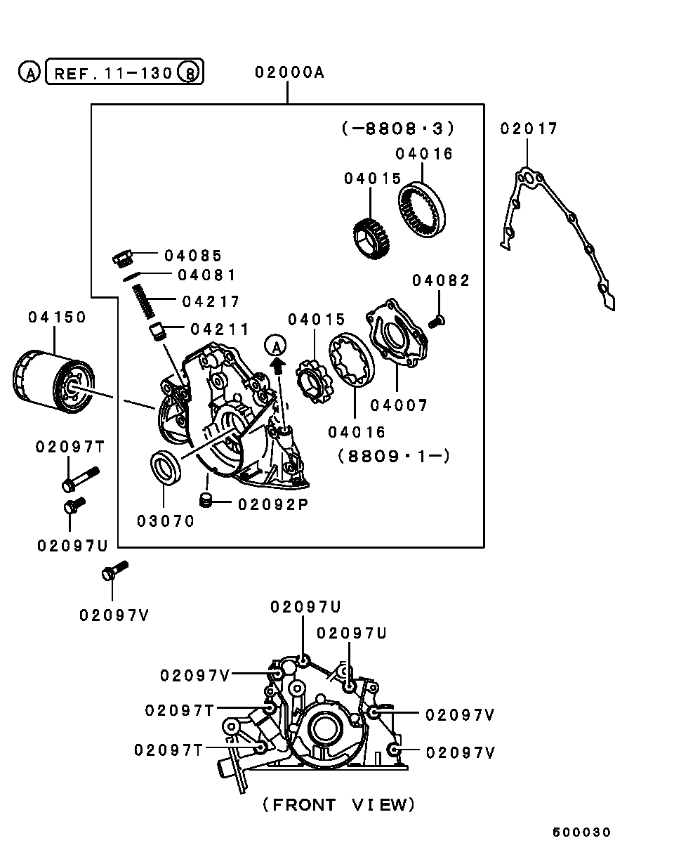 Mitsubishi MD03 1805 - Масляный фильтр unicars.by