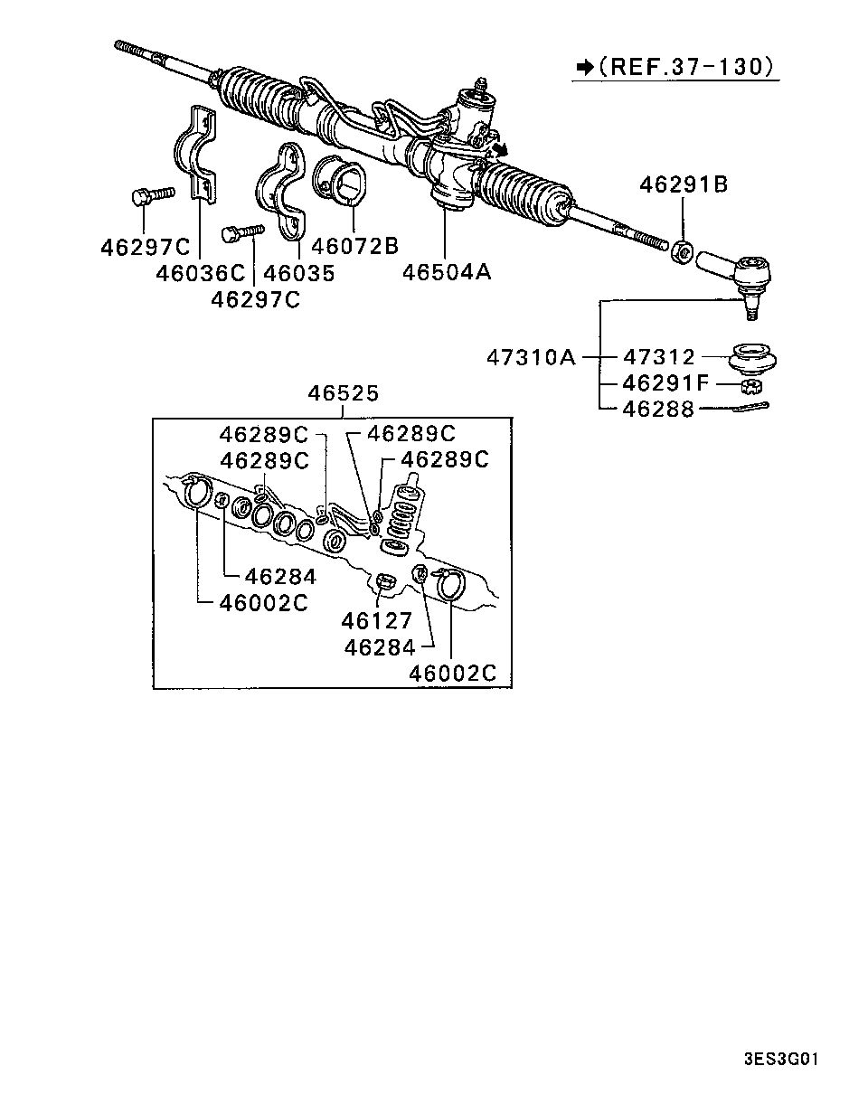 Mitsubishi MB598023 - Наконечник рулевой тяги, шарнир unicars.by