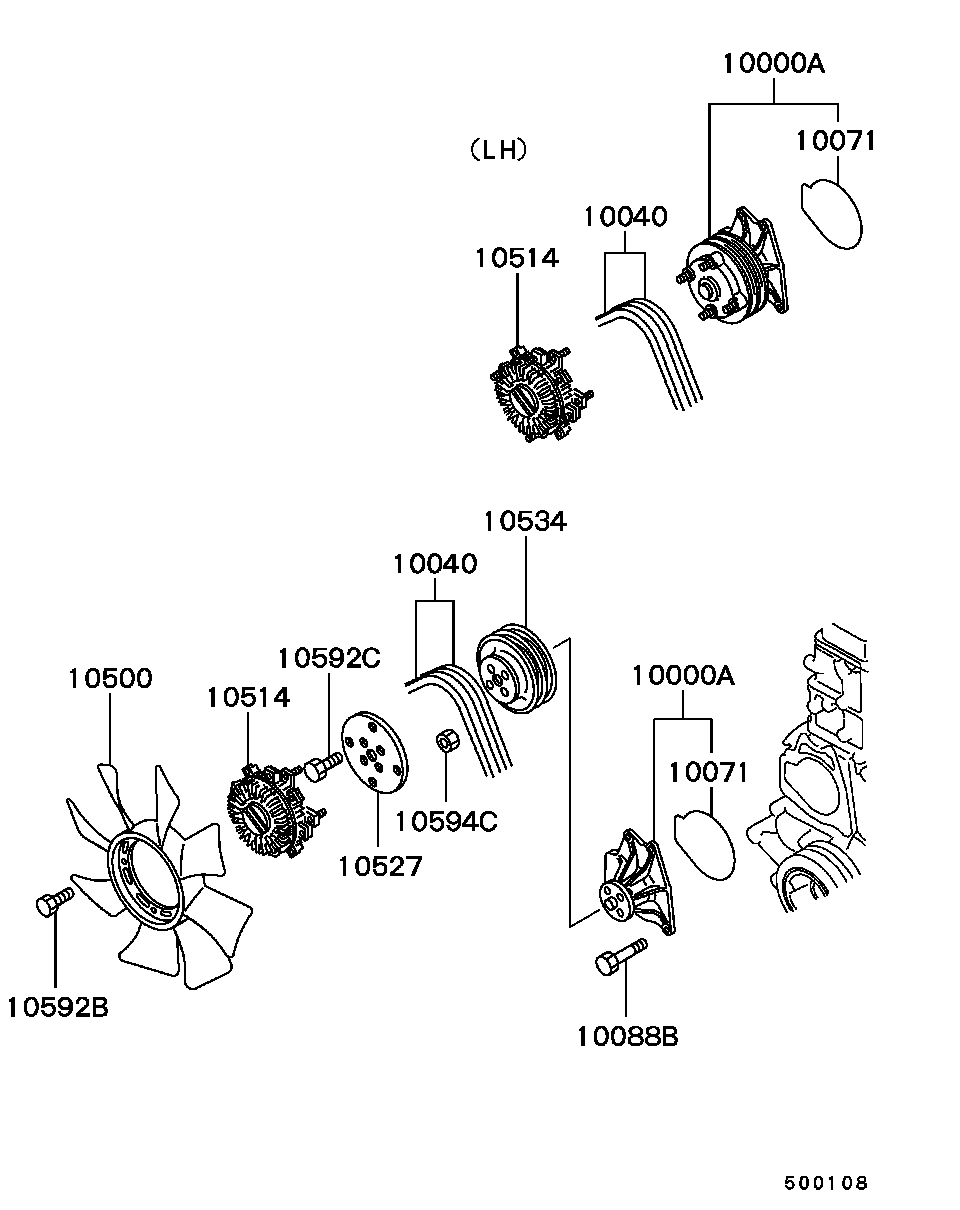 Mitsubishi MH014054 - Клиновой ремень, поперечные рёбра unicars.by