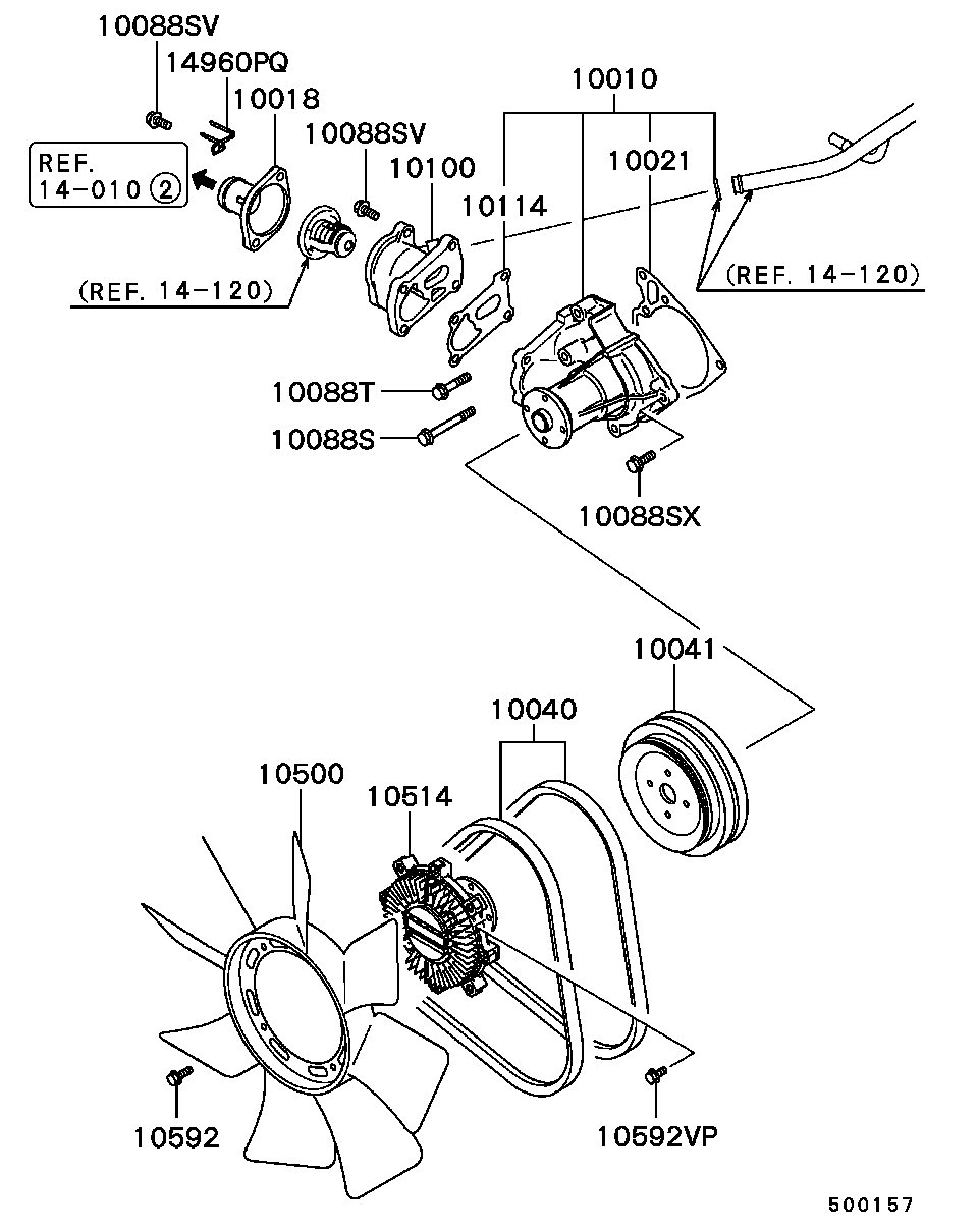 Hyundai MD974999 - Водяной насос unicars.by