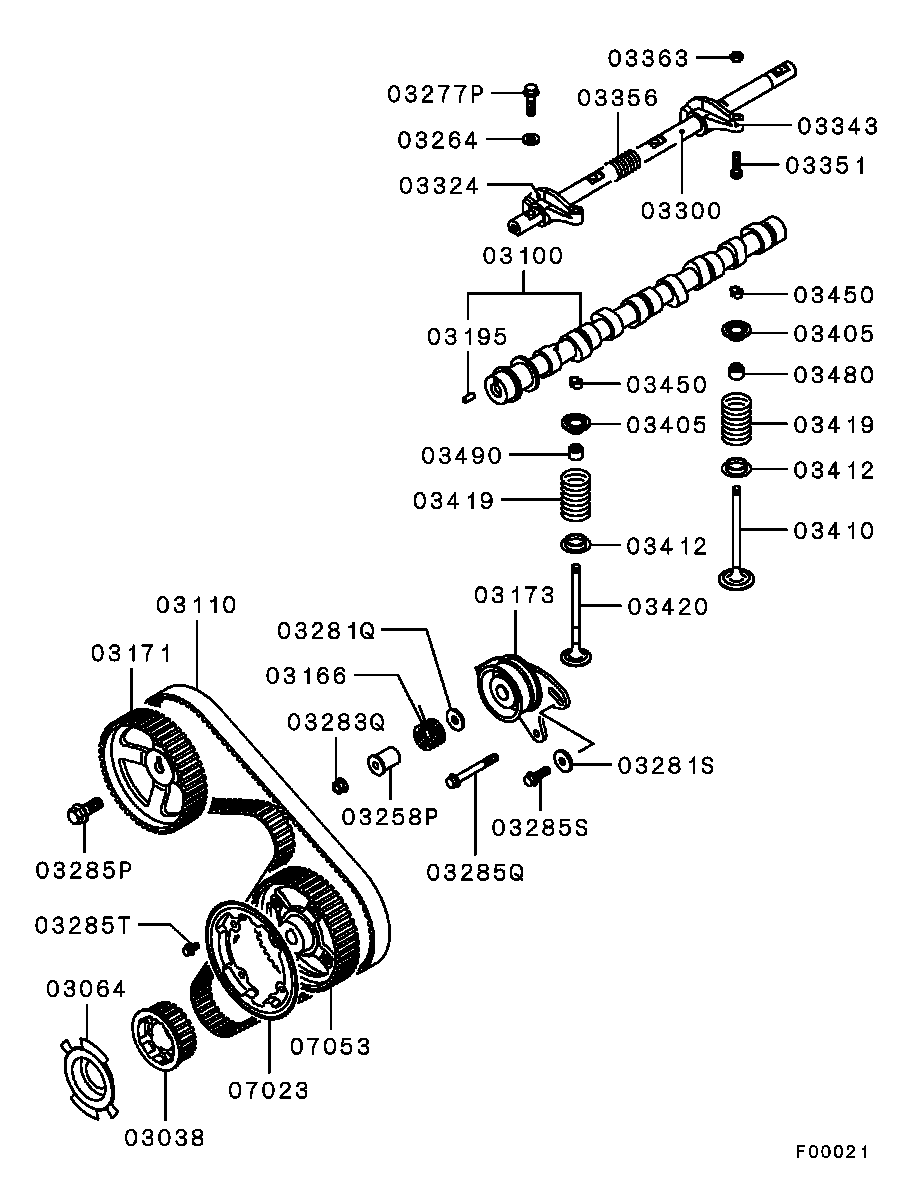 Mitsubishi MD329625 - Натяжной ролик, зубчатый ремень ГРМ unicars.by