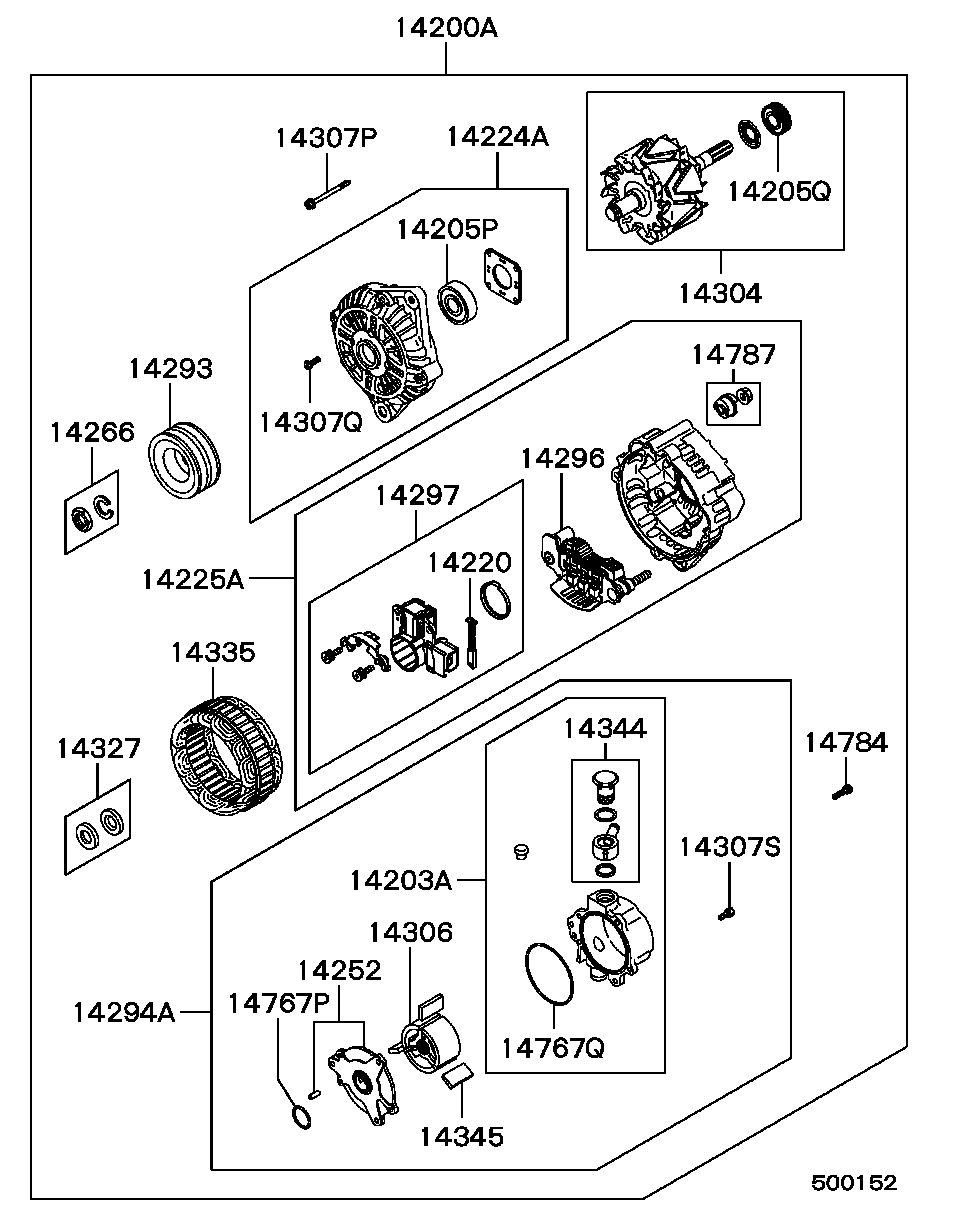 Mitsubishi MD 366051 - Генератор unicars.by