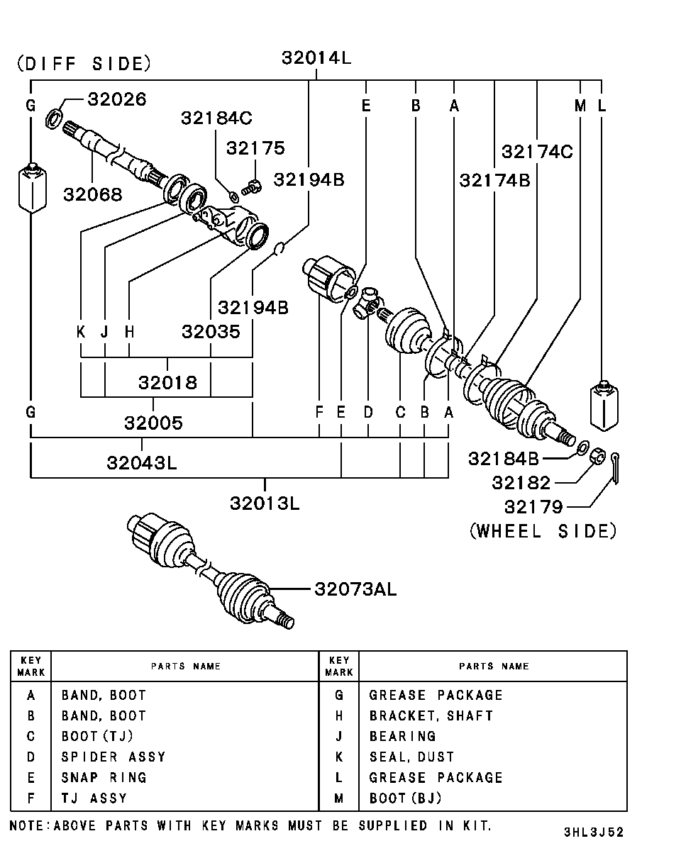 Mitsubishi MB937307 - Пыльник, приводной вал unicars.by