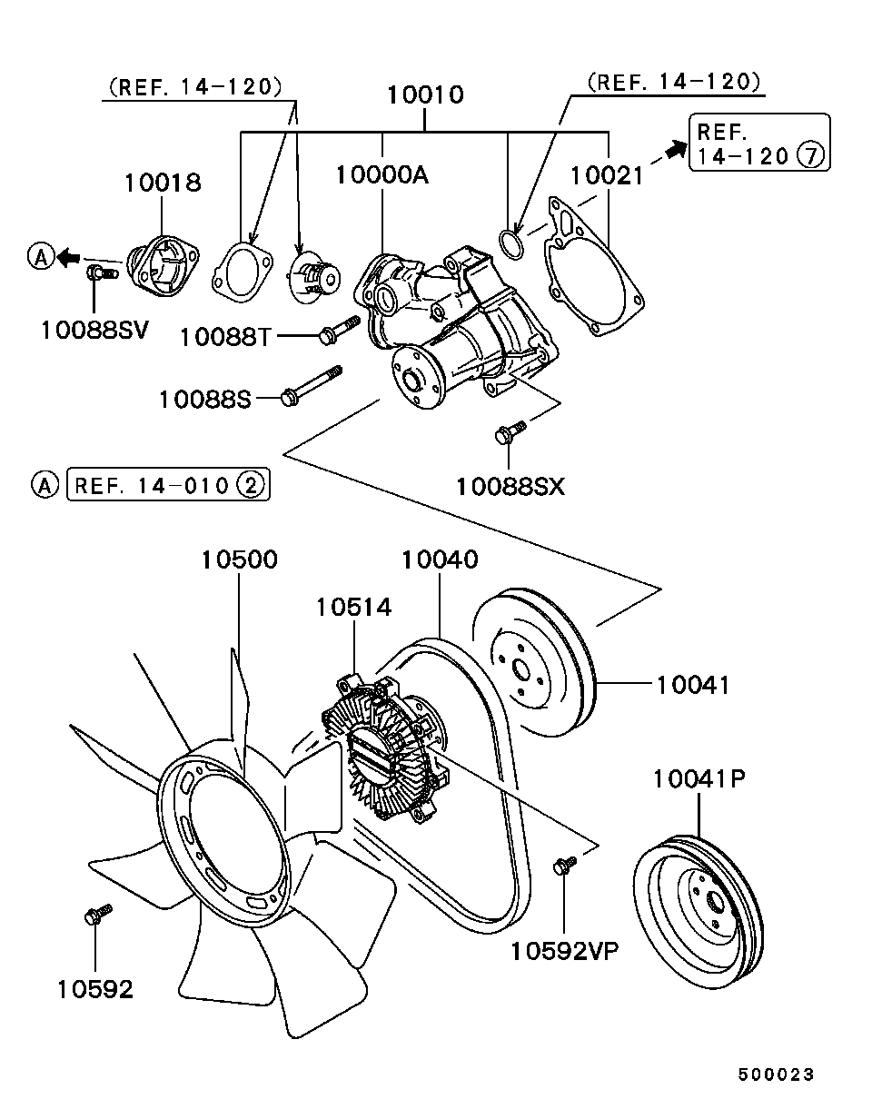 KIA MD997150 - Водяной насос unicars.by