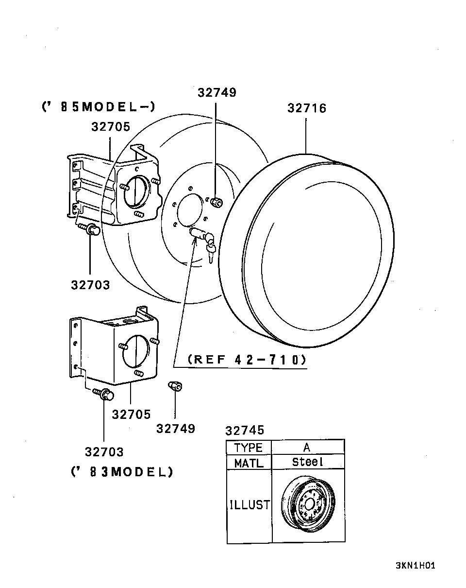 Mitsubishi MB301590 - Гайка крепления колеса unicars.by