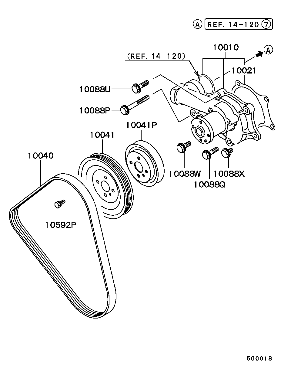 Mitsubishi MD186126 - Поликлиновой ремень unicars.by