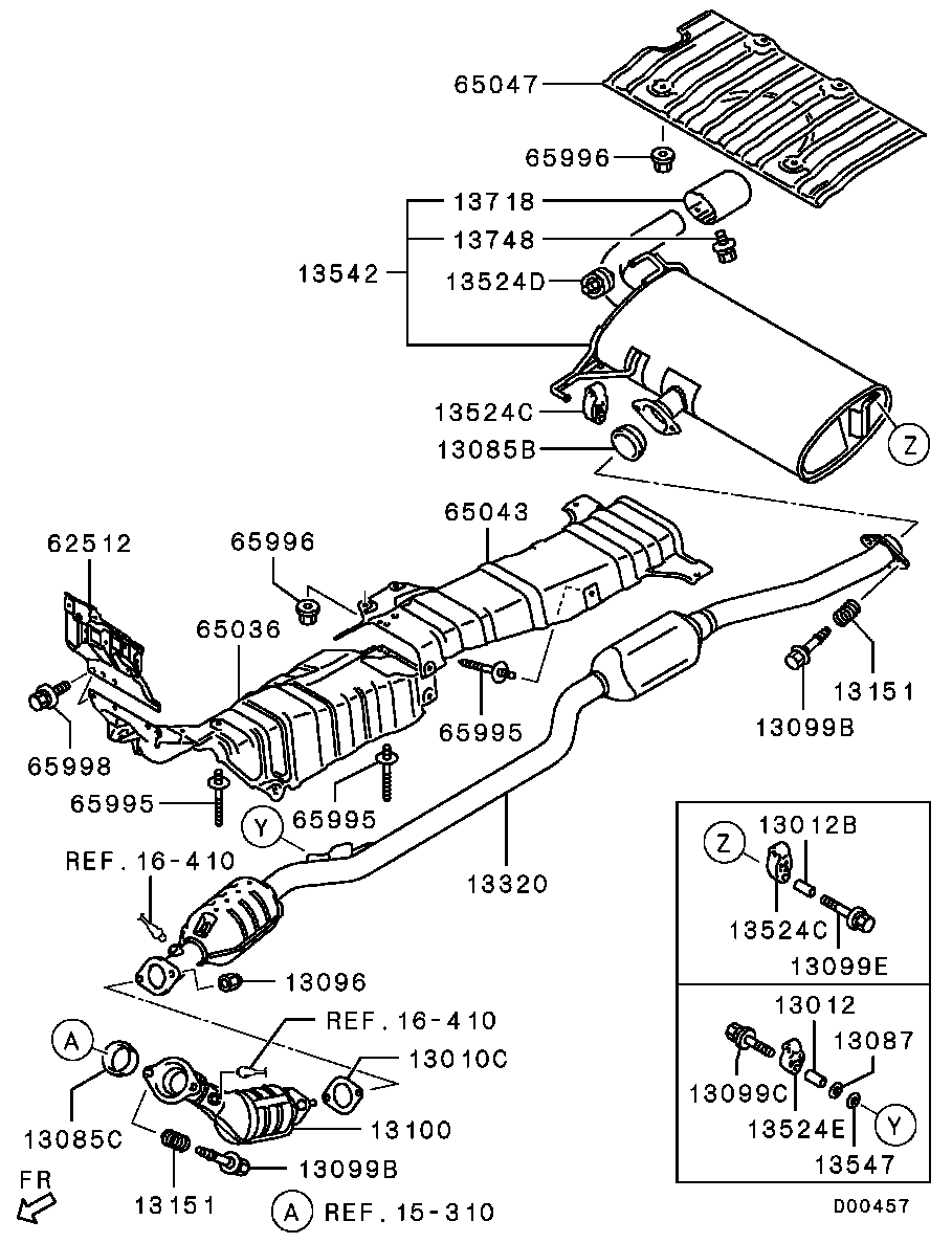 Mitsubishi MR571816 - Уплотнительное кольцо, труба выхлопного газа unicars.by