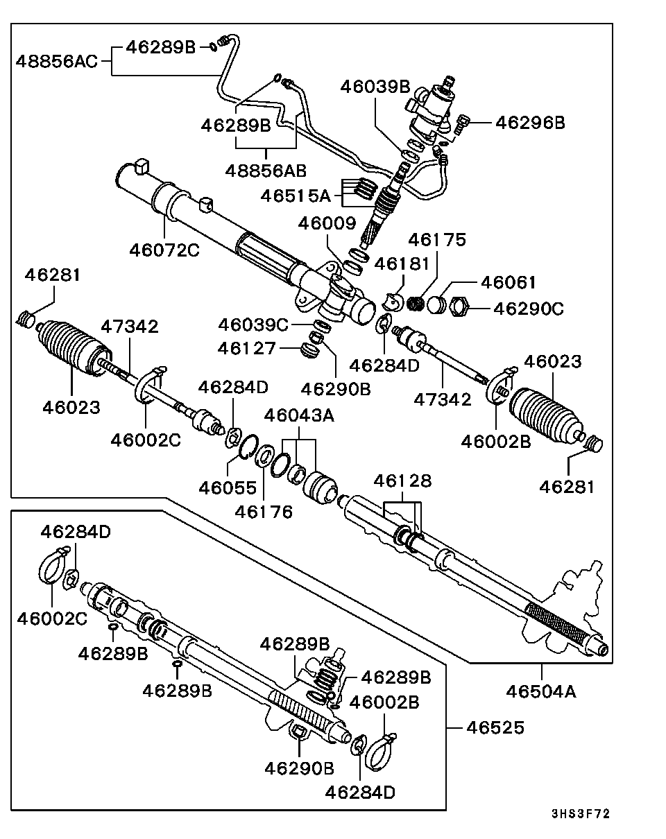 Mitsubishi MR129853 - Комплект тормозов, ручник, парковка unicars.by