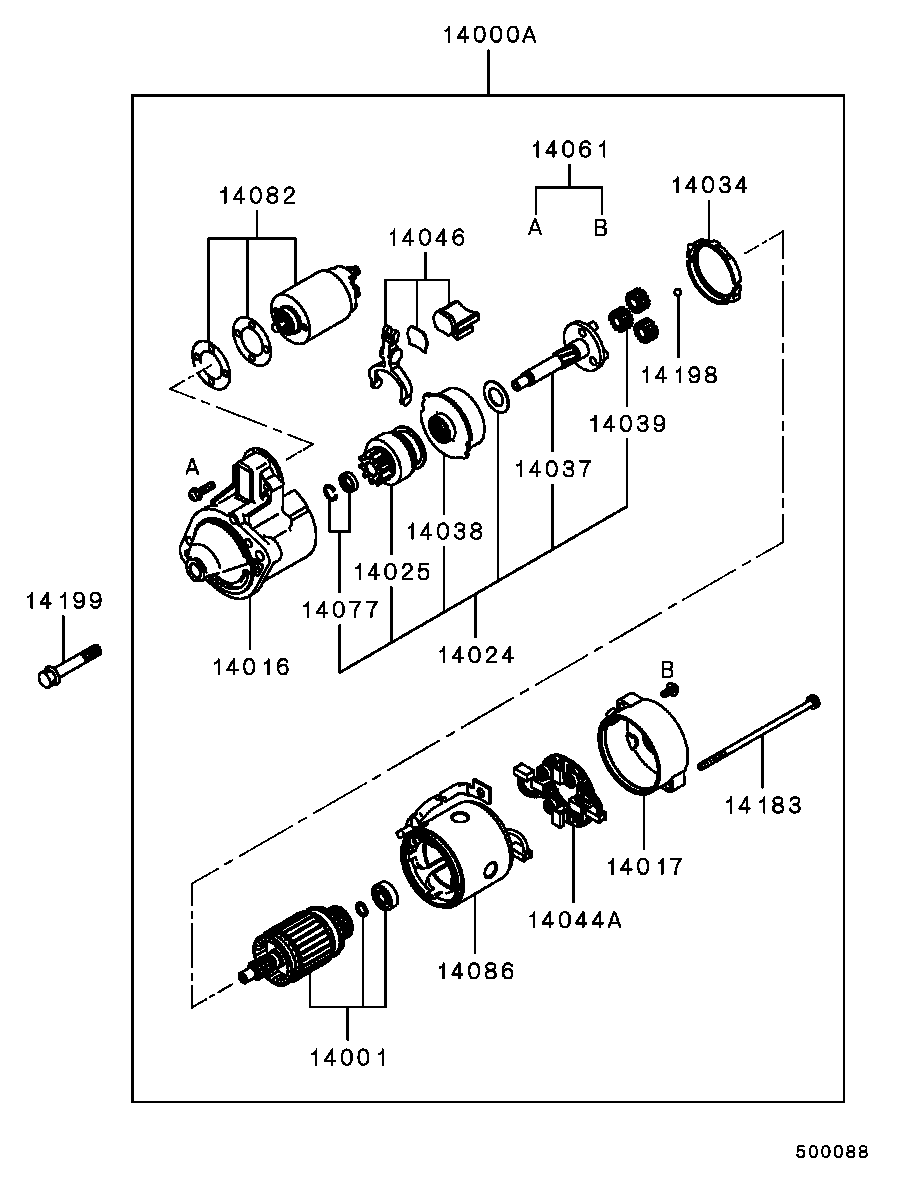 Mitsubishi MD618972 - Тяговое реле, соленоид, стартер unicars.by