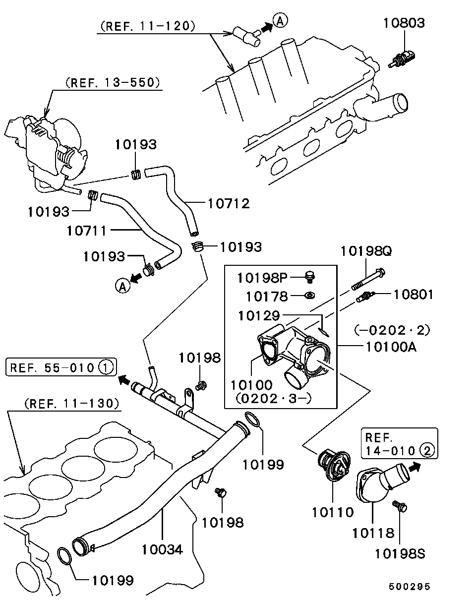 Mitsubishi MD338234 - Термостат охлаждающей жидкости / корпус unicars.by